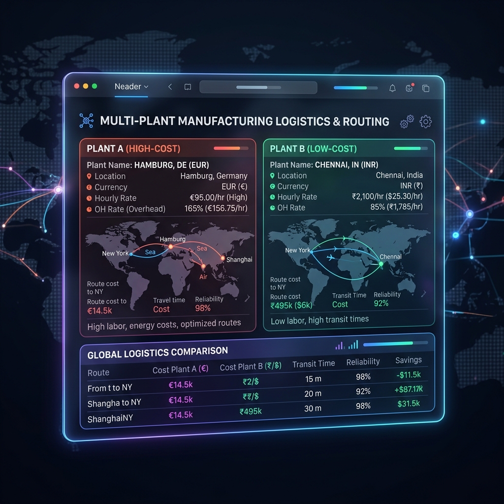 Multi-Plant Logistics Dashboard